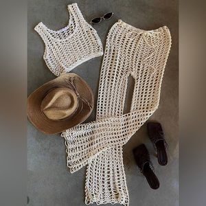 Tan two piece cover up